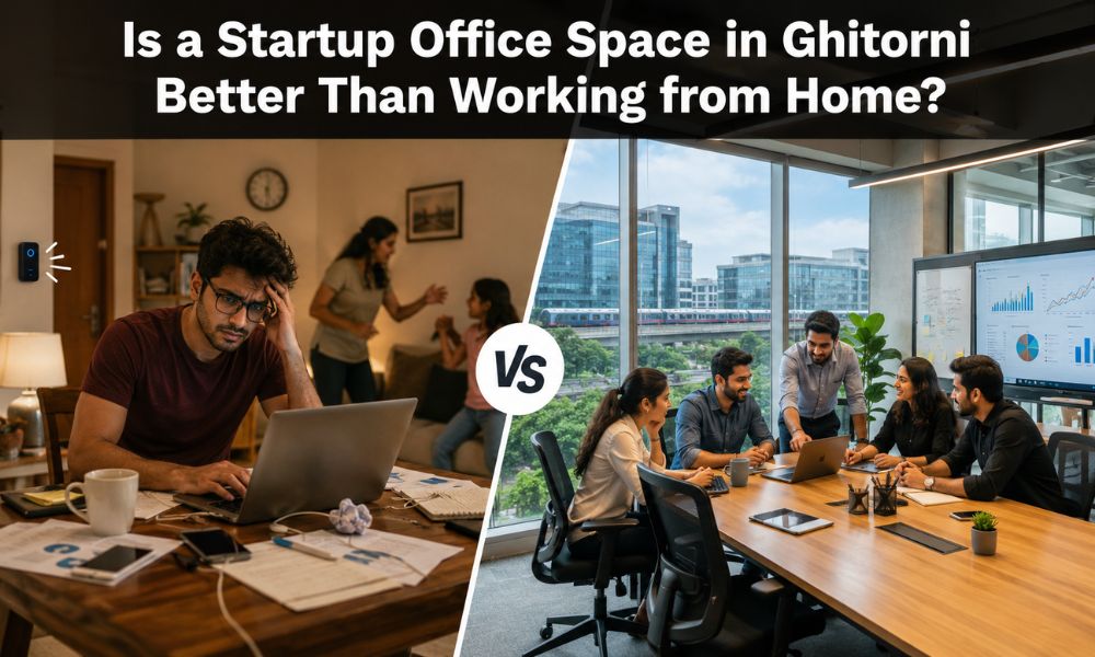 Is a Startup Office Space in Ghitorni Better Than Working from Home