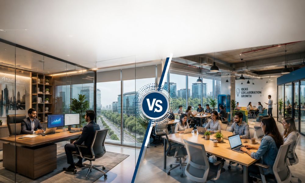 Private Office Space in Ghitorni vs Coworking Space: Which Is Better?