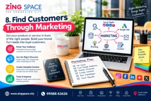 Find customers through marketing using social media, SEO, Google Ads and valuable content